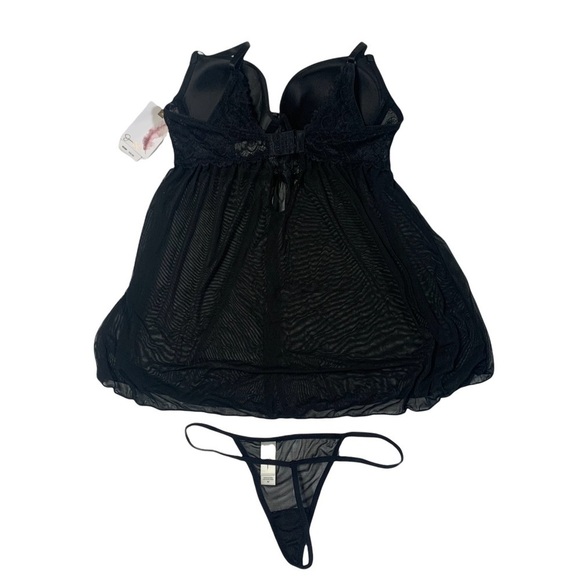 Jessica Simpson New With Tags Sheer Lacy Nighty Thing Set Padded Bra Size Medium - Picture 2 of 13